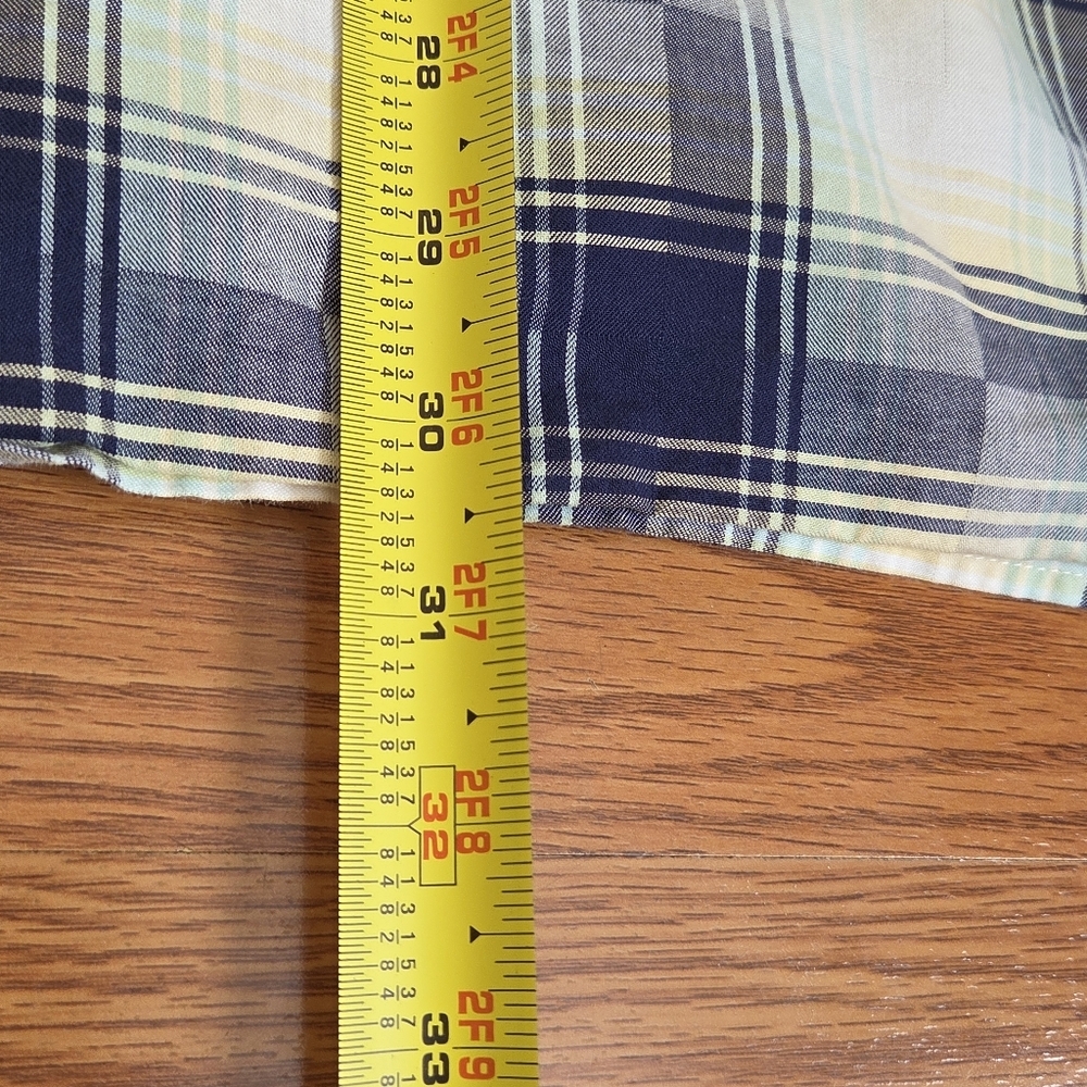 Maceoo Long Sleeve Button Down Shirt Mens L Yellow Italian Plaid Geometric Print - Picture 10 of 14